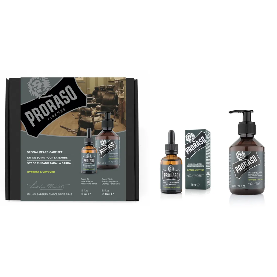 Coffret Duo Proraso Huile + Shampooing Cyprès Vétiver | 3 Suisses