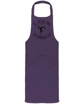 Tablier avec poches Je peux pas j'ai gymnastique par Freeyourshirt.com
